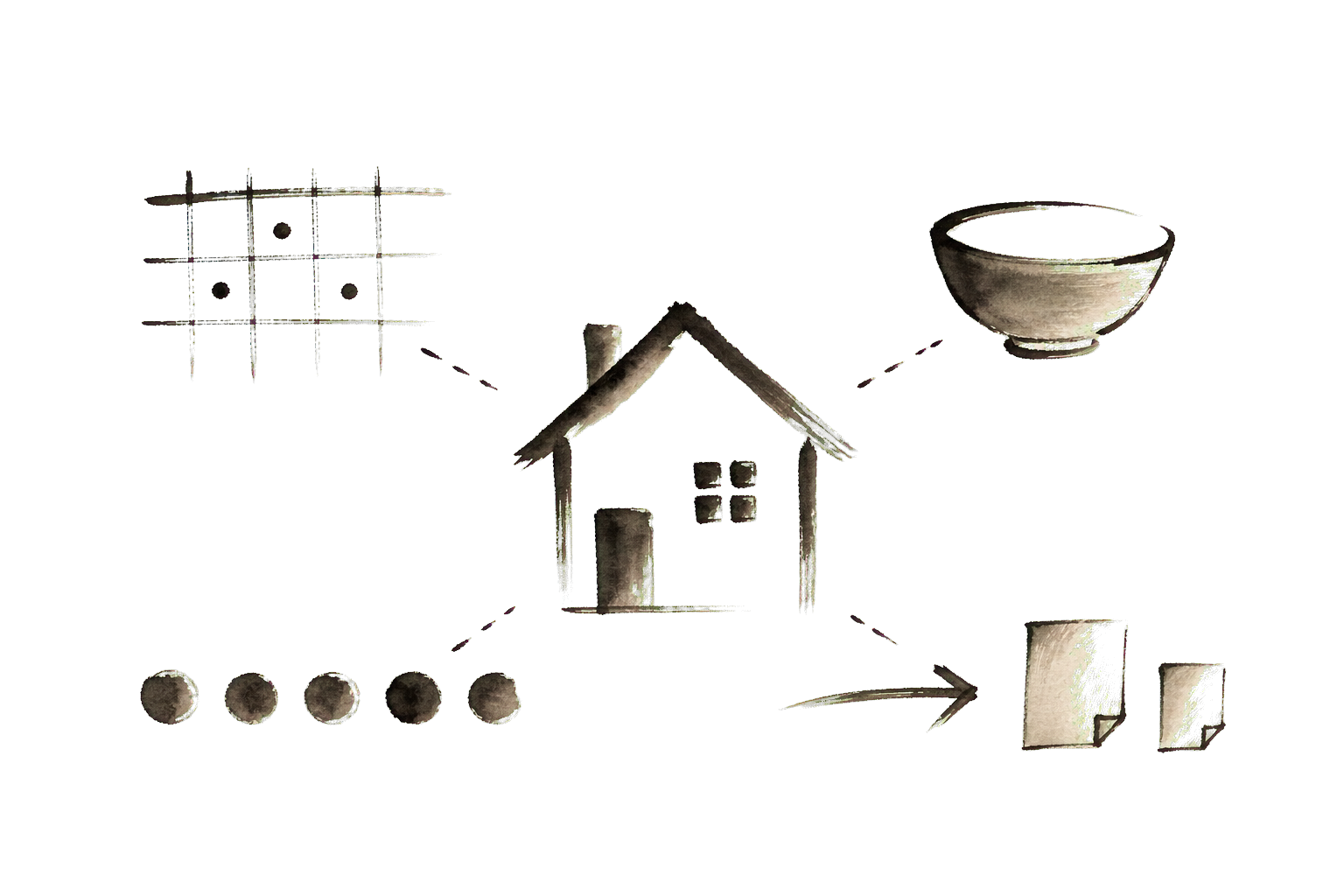 Hand-drawn family operations sketch